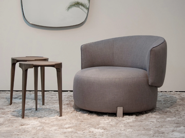 JANE - Upholstered fabric easy chair with armrests by Piet Boon - view 3